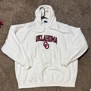 Oklahoma Old Varsity Brand White Hoodie Sooners OU 2x xxl 2xl Mens